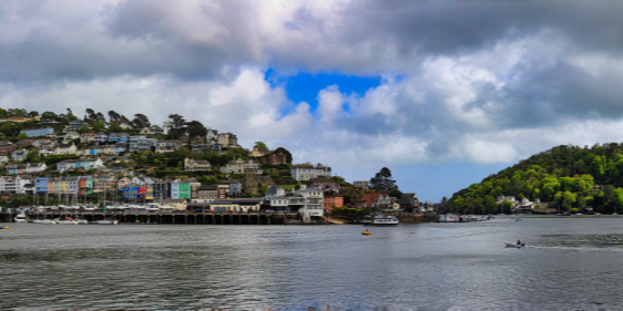 Panoramic view of Kingswear from Dartmouth. 