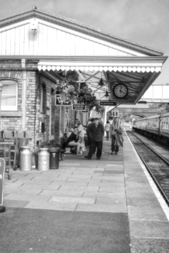 Toddington Station monochrome 